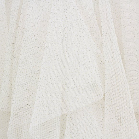 Primark "Little Stitches" Sparkly Floral Ruffled Tulle Handkerchief Hem Dress - Picture 4 of 4